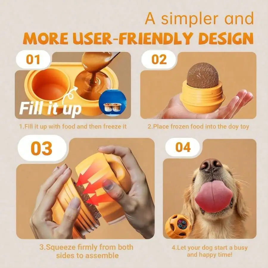Interactive Pupsicle Dog Treat Molds Silicone Enrichment Toy