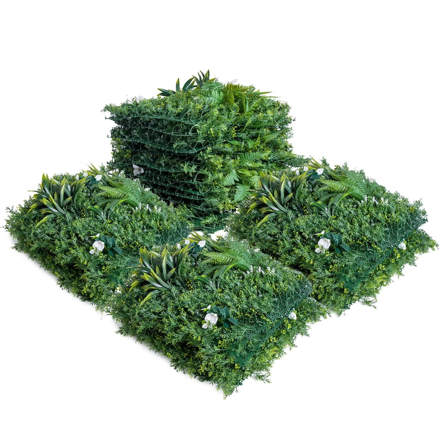 Artificial Boxwood Grass Wall Panels 12 Pack Indoor Outdoor Decor