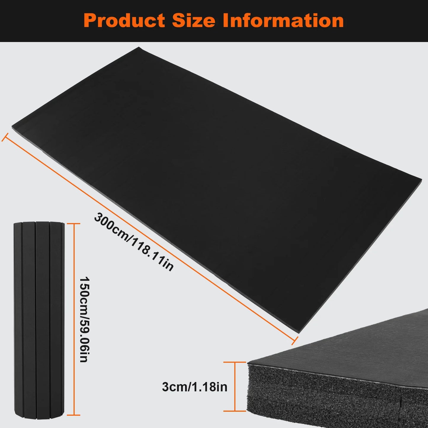 Thick Indoor Gymnastics Exercise Mat With Non Slip Surface