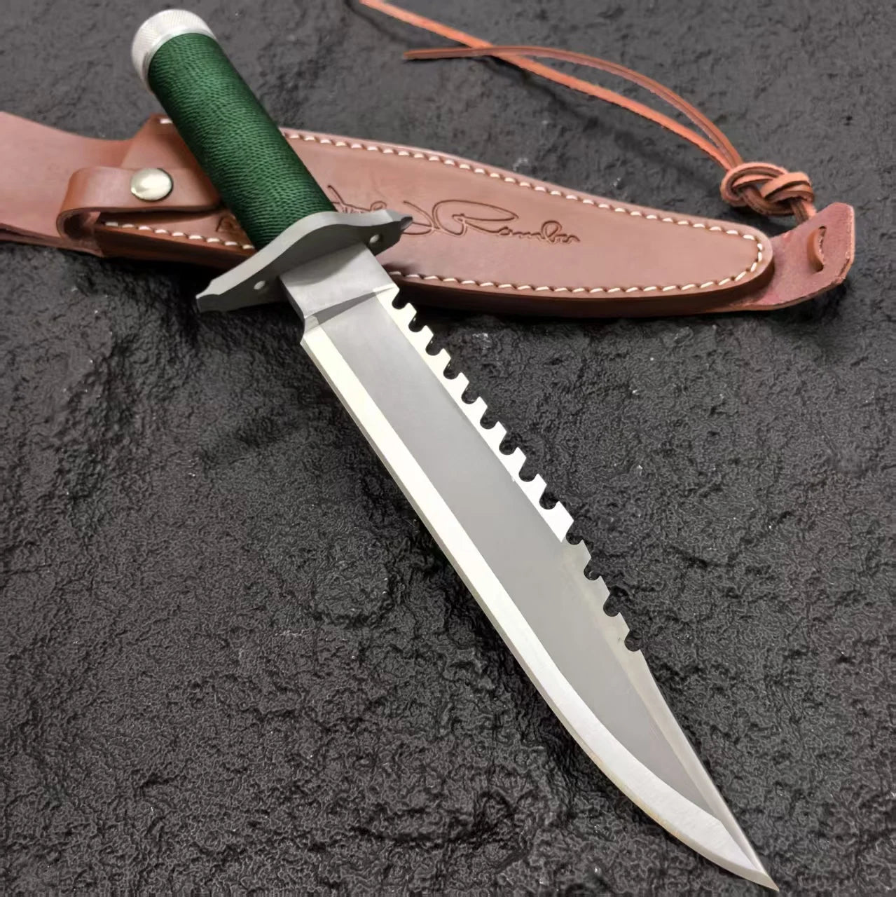 Gdekls DIY Supplies Stainless Steel Fixed Blade Outdoor Knife With Sheath