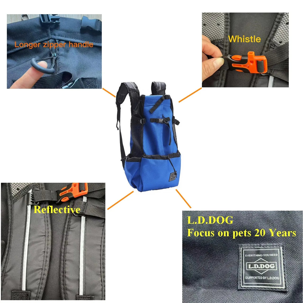 Petguider Hiking Dog Carrier Backpack Breathable Outdoor Travel Bag