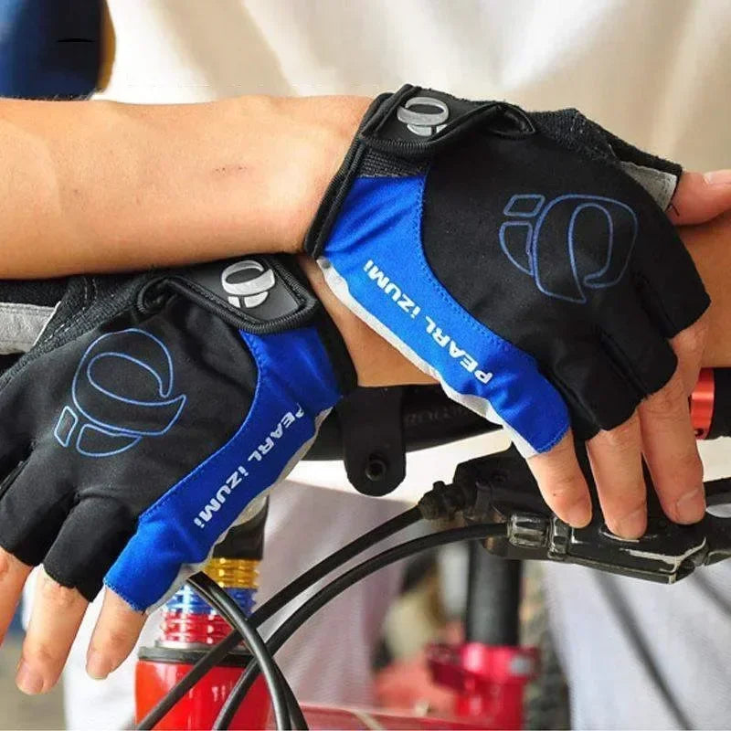 HUBEI Half Finger Gel Cycling Gloves Anti Slip For Men