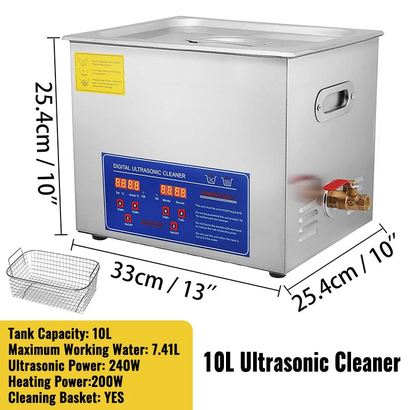 SucceBuy Ultrasonic Cleaner 1.3L To 30L Dishes Portable Home Appliance