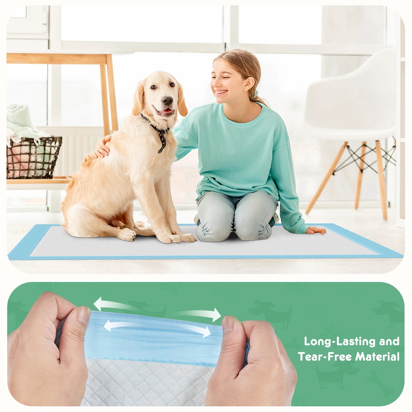 JHK 150 Count Disposable Underpads Super Absorbent Leakproof Pads