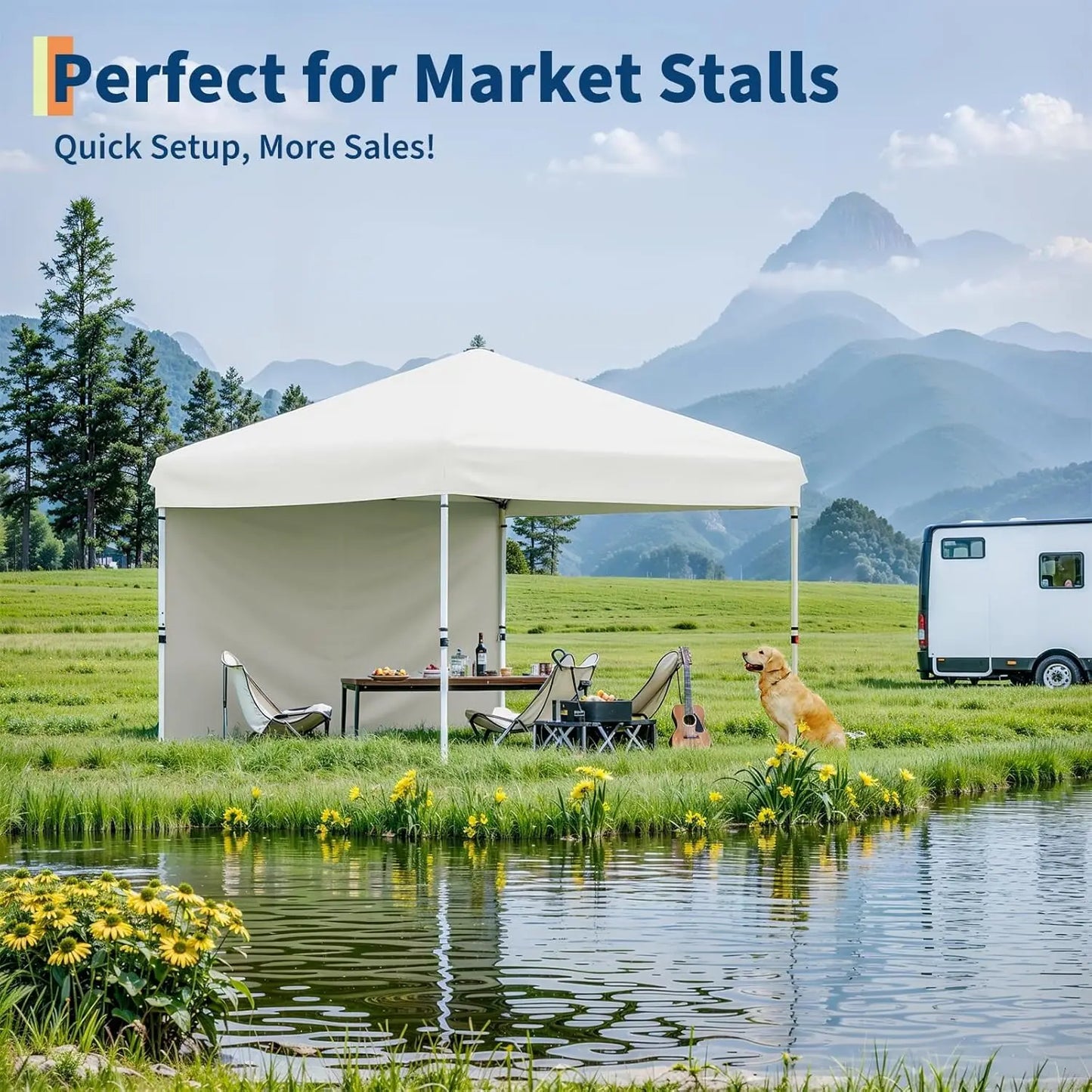 TWISTER Pop Up Canopy Tent With Removable Sidewall UPF 50