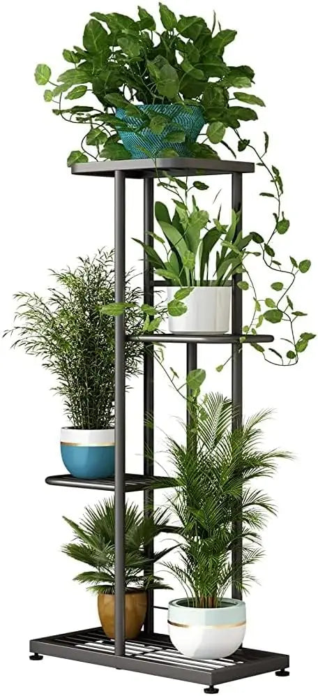 4-Tier Metal Plant Stand Indoor Outdoor Corner Shelf Garden Balcony