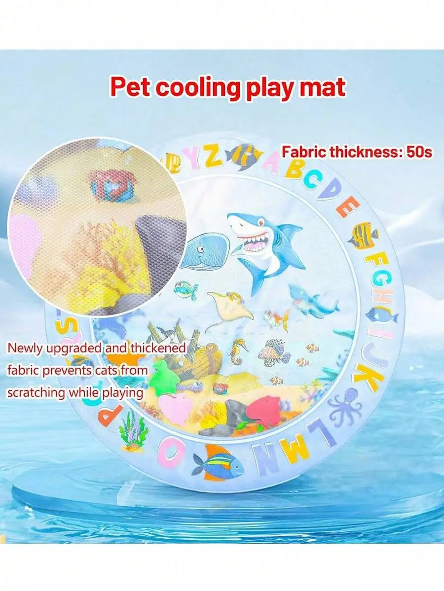 Inflatable Pet Cooling Water Play Mat for Cats and Dogs