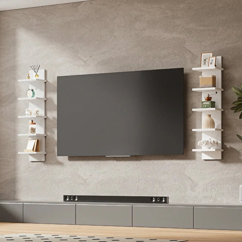 Five Tier Wall Mounted Shelf Display Rack For Bedroom Living Room