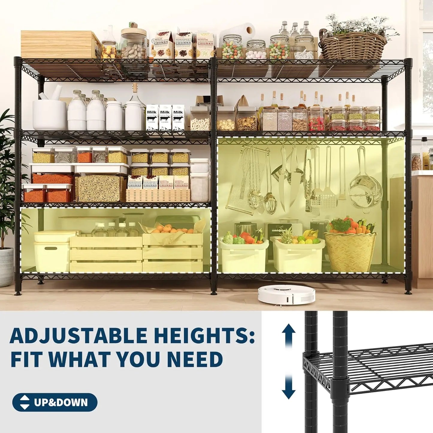 TWISTER.CK Heavy Duty Storage Shelves Five Tier Metal Unit