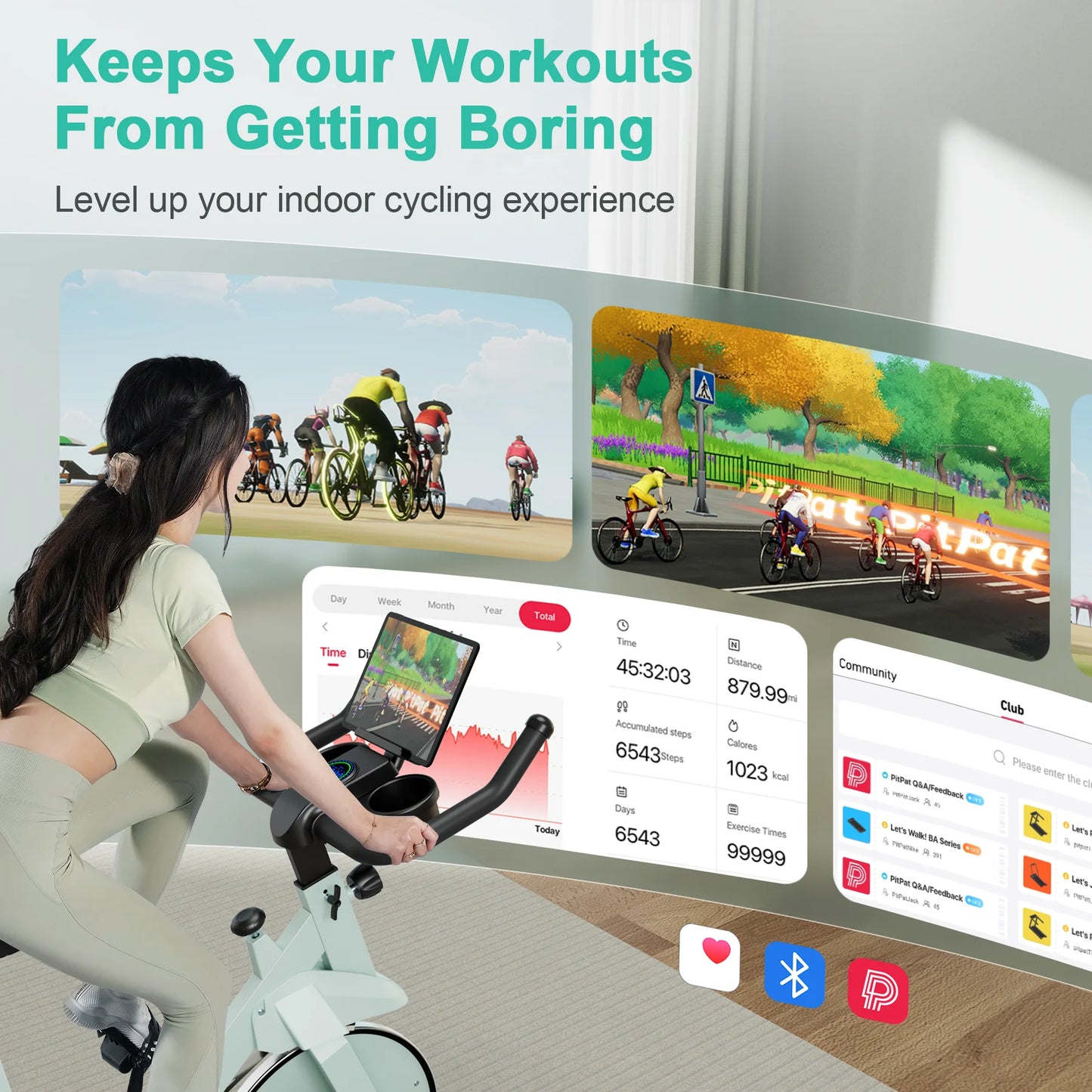 Superun Exercise Bike 32 Level Magnetic Resistance Stationary Home