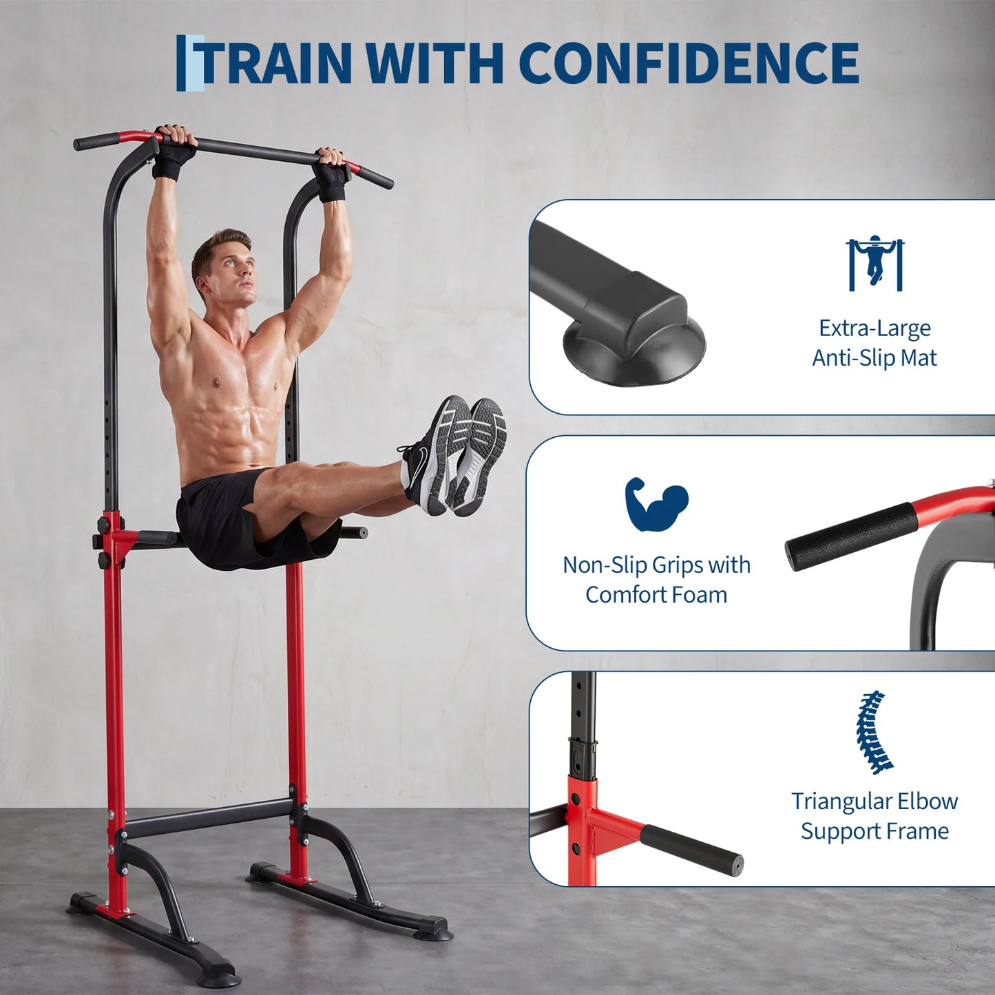 Heavy Duty Power Tower With Pull Up Dip Station HomeGym