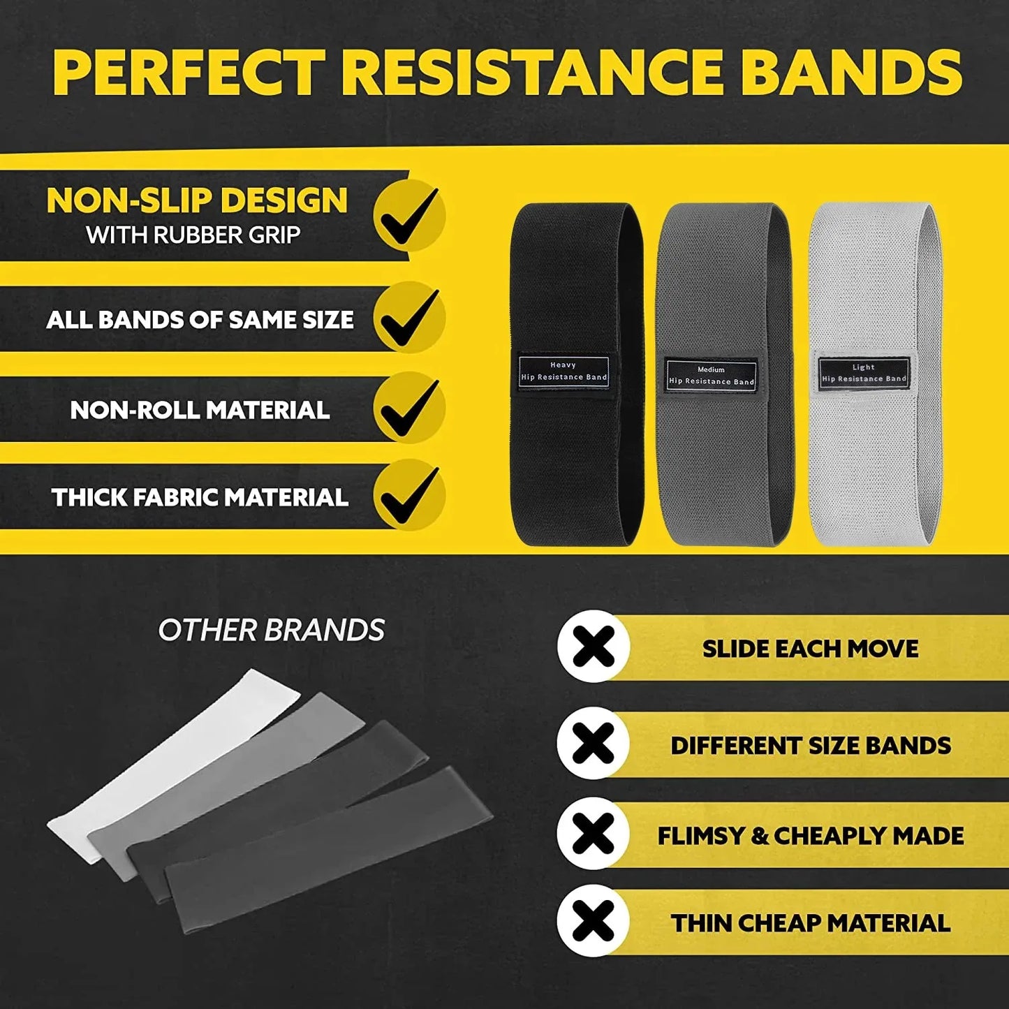 DUTRIEUX Glute And Thigh Resistance Bands Set For Workouts