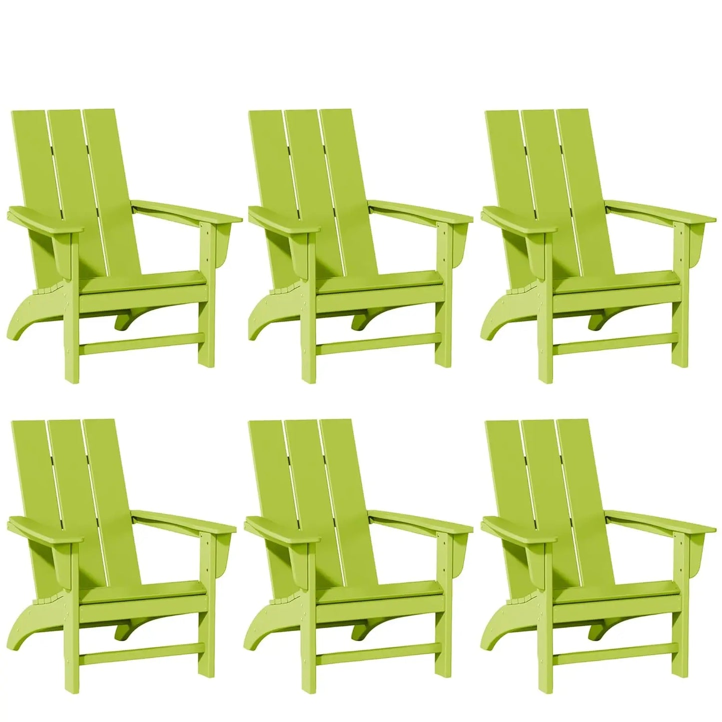 Poly Lumber Adirondack Chairs Set Of 6 Outdoor Seating