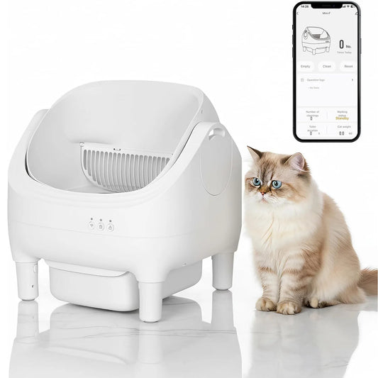HiMISS App-Controlled Automatic Self-Cleaning Cat Litter Box Odor Control
