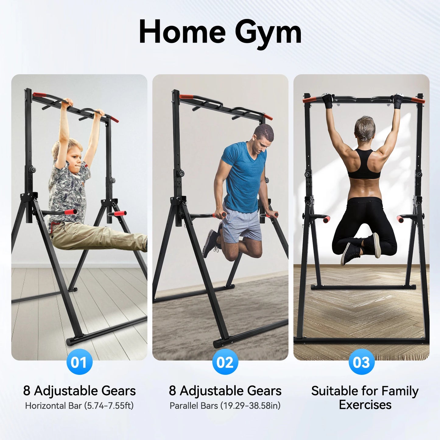 Foldable Free Standing Pull Up Bar Stand For Home Gym