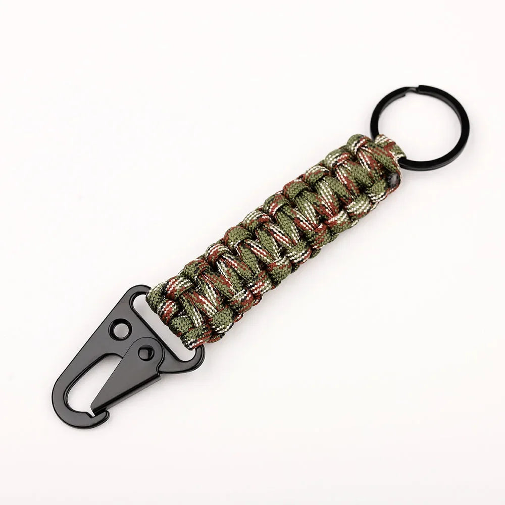 Paracord Keychain With Carabiner And Bottle Opener For Outdoors