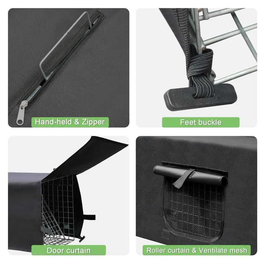 Live Animal Trap Cage With Cover For Cats And Mammals