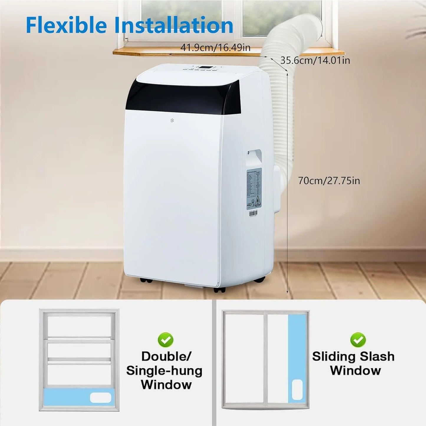Adoolla 14000 BTU Portable Air Conditioner 3-In-1 With Remote Control