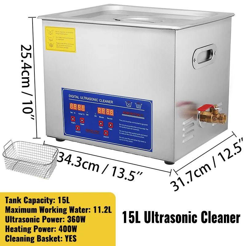 SucceBuy Ultrasonic Cleaner 1.3L To 30L Dishes Portable Home Appliance