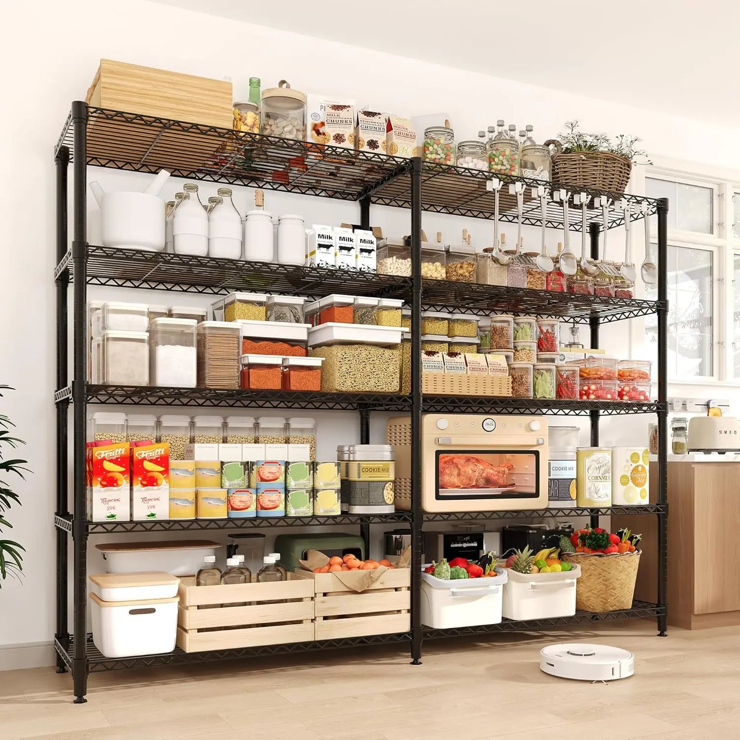 TWISTER.CK Heavy Duty Storage Shelves Five Tier Metal Unit