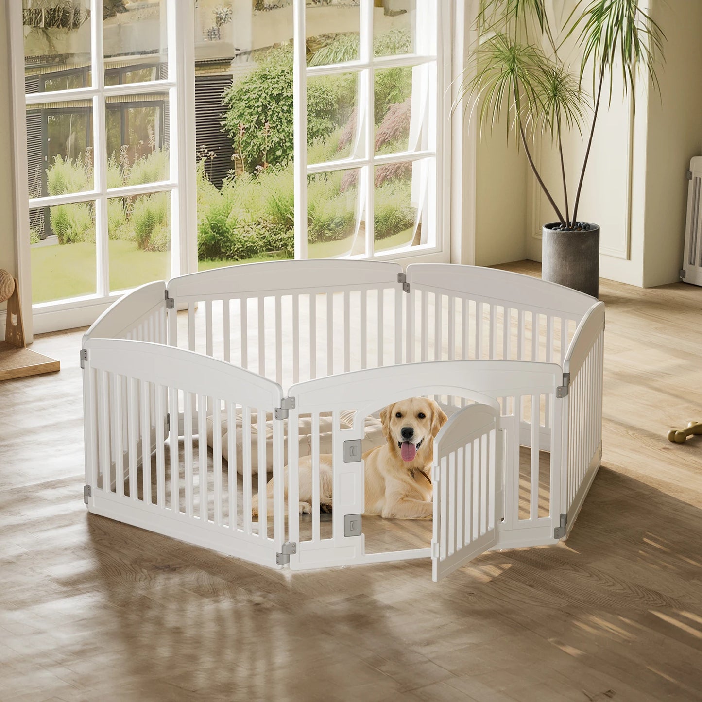 JHK Plastic Dog Playpen Durable Indoor Outdoor Fence