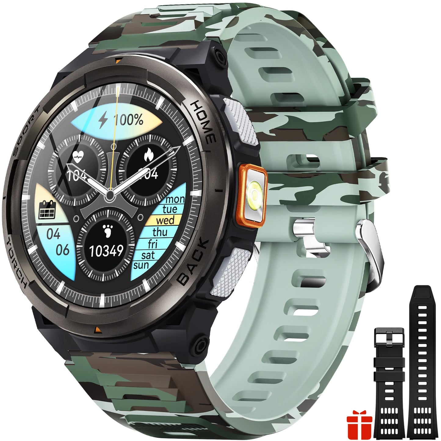 EIGIIS KE5 Smartwatch 3ATM Waterproof Compass Altimeter Barometer
