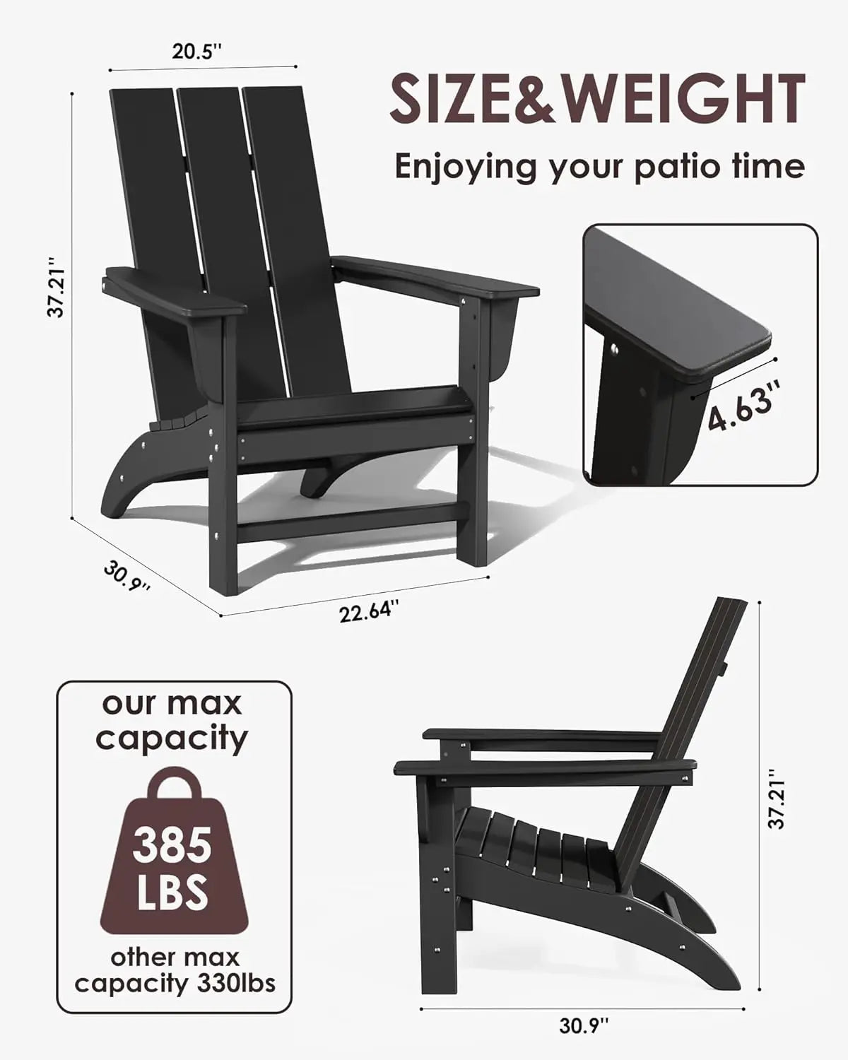 Poly Lumber Adirondack Chairs Set Of 6 Outdoor Seating