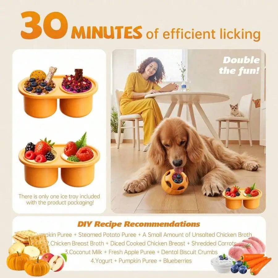 Interactive Pupsicle Dog Treat Molds Silicone Enrichment Toy