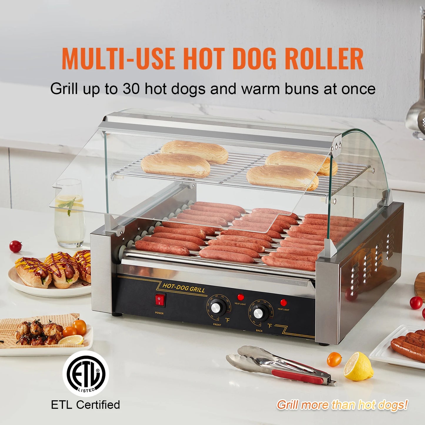 SucceBuy Commercial Electric Hot Dog Roller Sausage Maker