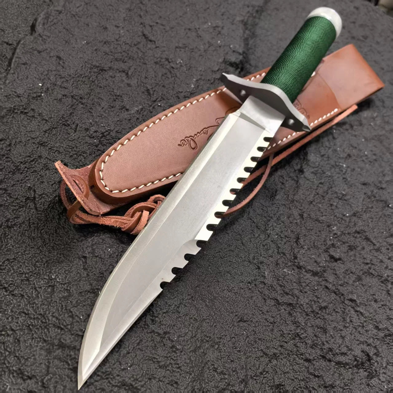 Gdekls DIY Supplies Stainless Steel Fixed Blade Outdoor Knife With Sheath