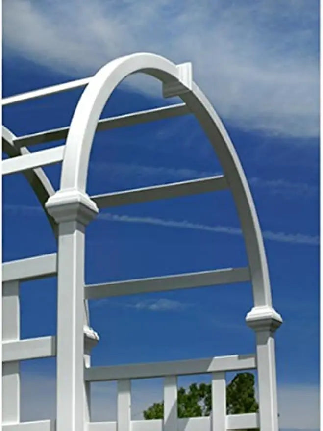XMSJ Vinyl Arbor Garden Arch Outdoor Weather Resistant