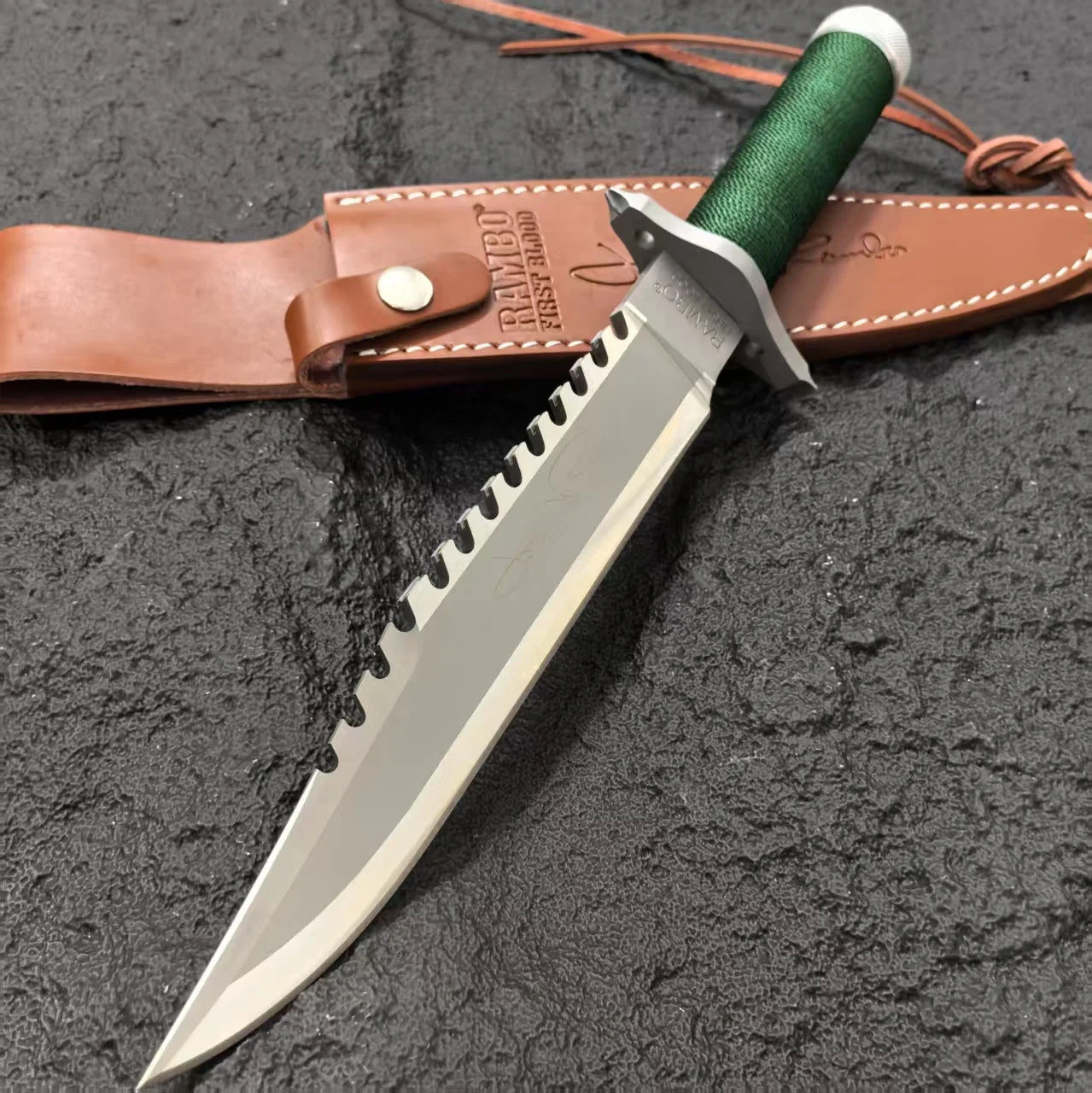 Gdekls DIY Supplies Stainless Steel Fixed Blade Outdoor Knife With Sheath