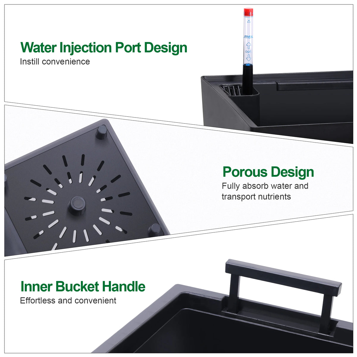 Two Pack Planters Outdoor Indoor Pots With Auto Watering
