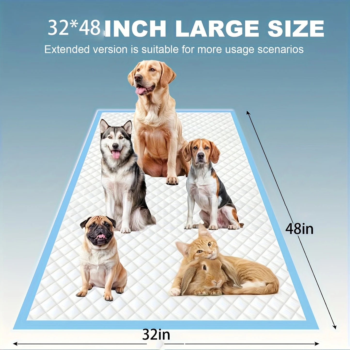 Absorbent Dog Pee Pads Odor Resistant Disposable Training Pads