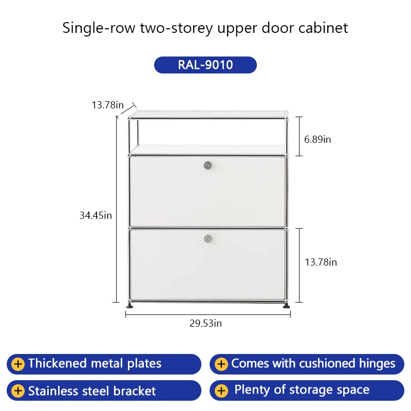 Bigcityfur TV Stand Storage Cabinet Corner Metal Living Room Furniture
