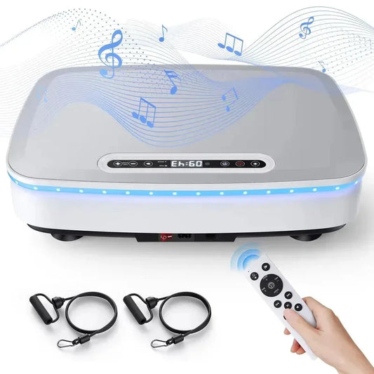 MERACH Vibration Plate Exercise Machine With Light Bluetooth