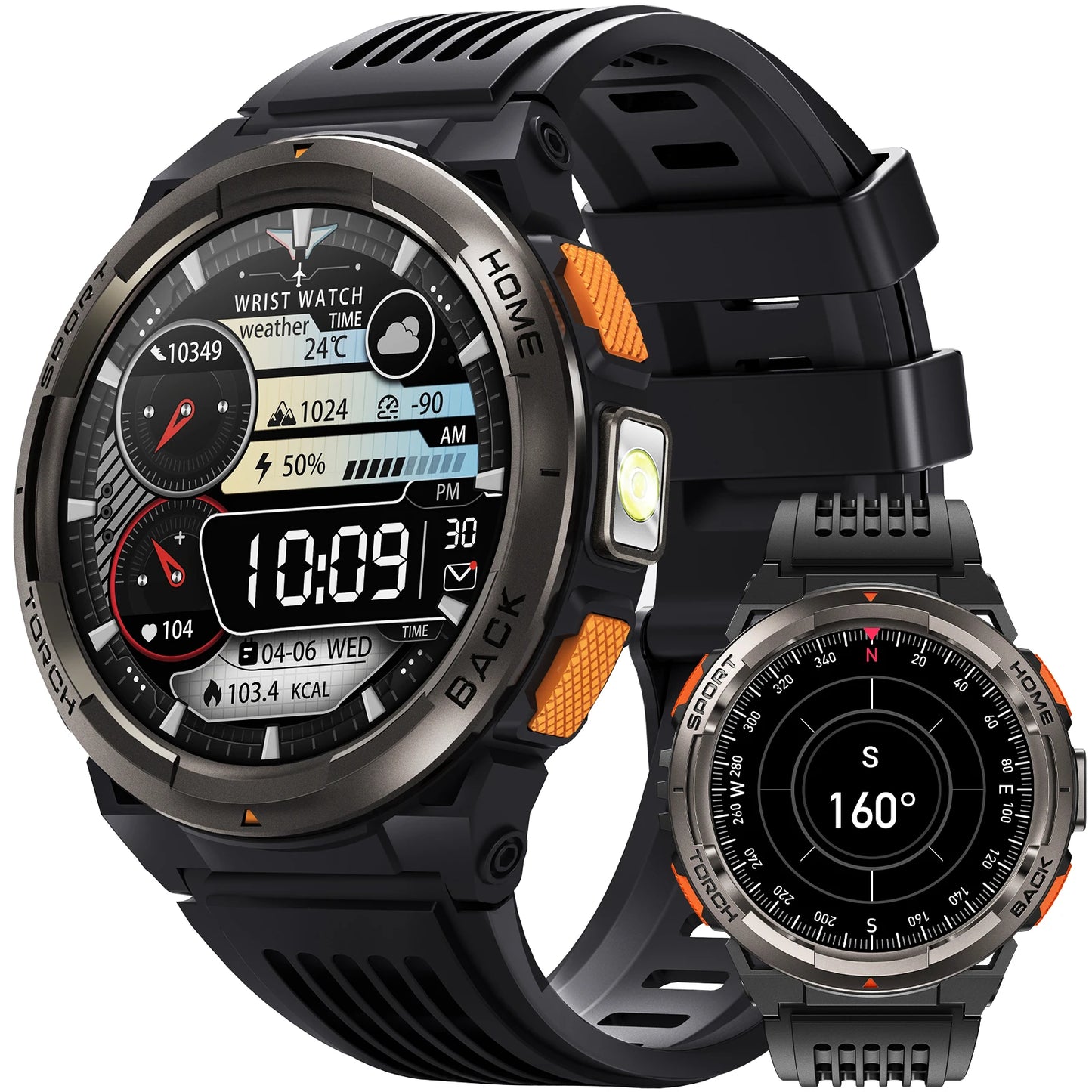 EIGIIS KE5 Smartwatch 3ATM Waterproof Compass Altimeter Barometer