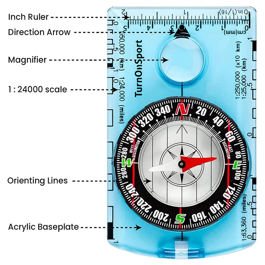 Waterproof Camping Compass For Outdoor Navigation And Hiking