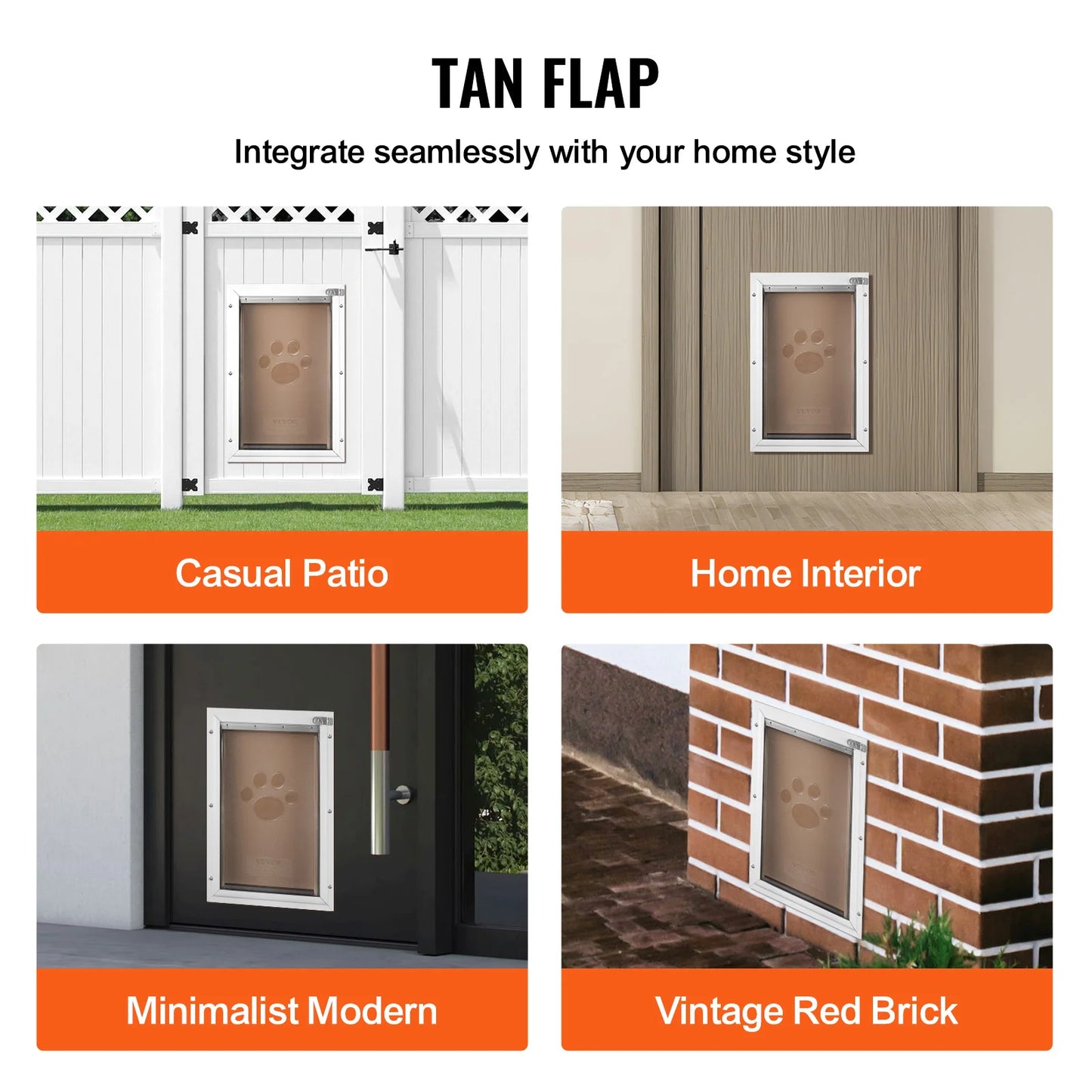 Pet Door Replacement Flap Weatherproof PVC With Magnetic Strip