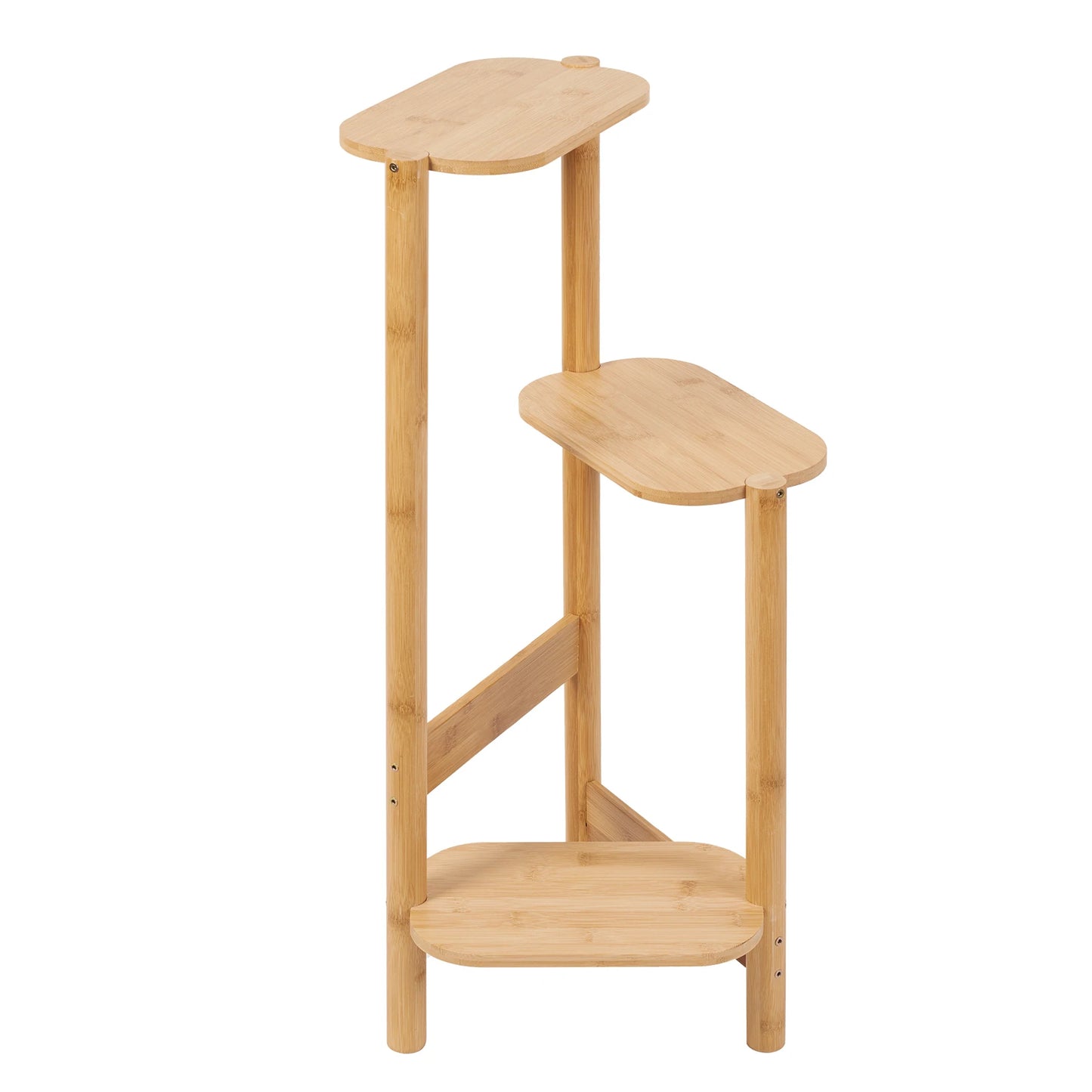 Wisfor Bamboo Plant Stand Three Tier Corner Shelf Display