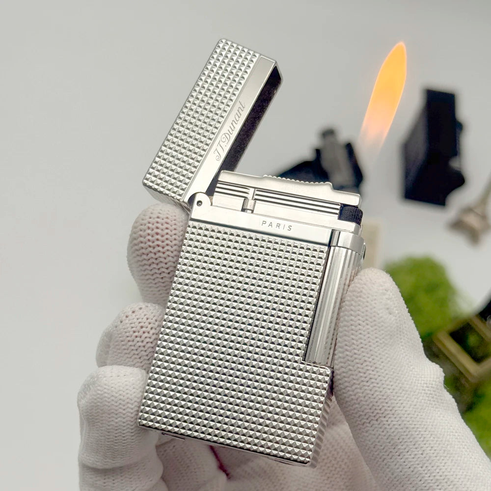 JTDUNANT Classic Brass Cigarette Lighter Butane Flame Gift