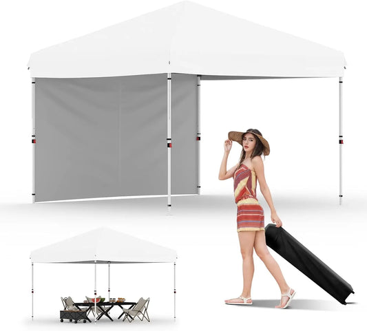 TWISTER Pop Up Canopy Tent With Removable Sidewall UPF 50