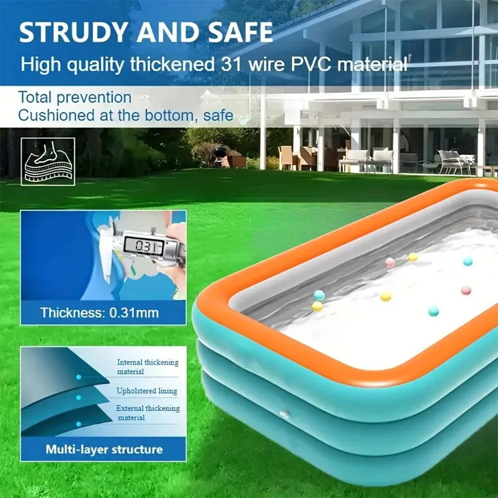 Outdoor Inflatable Family Pool For Kids And Adults