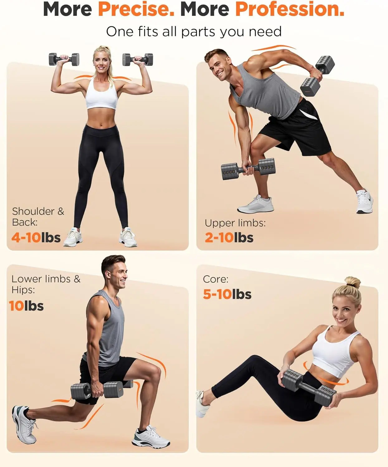 FED Fitness 5 In 1 Adjustable Dumbbells Set For Home Gym