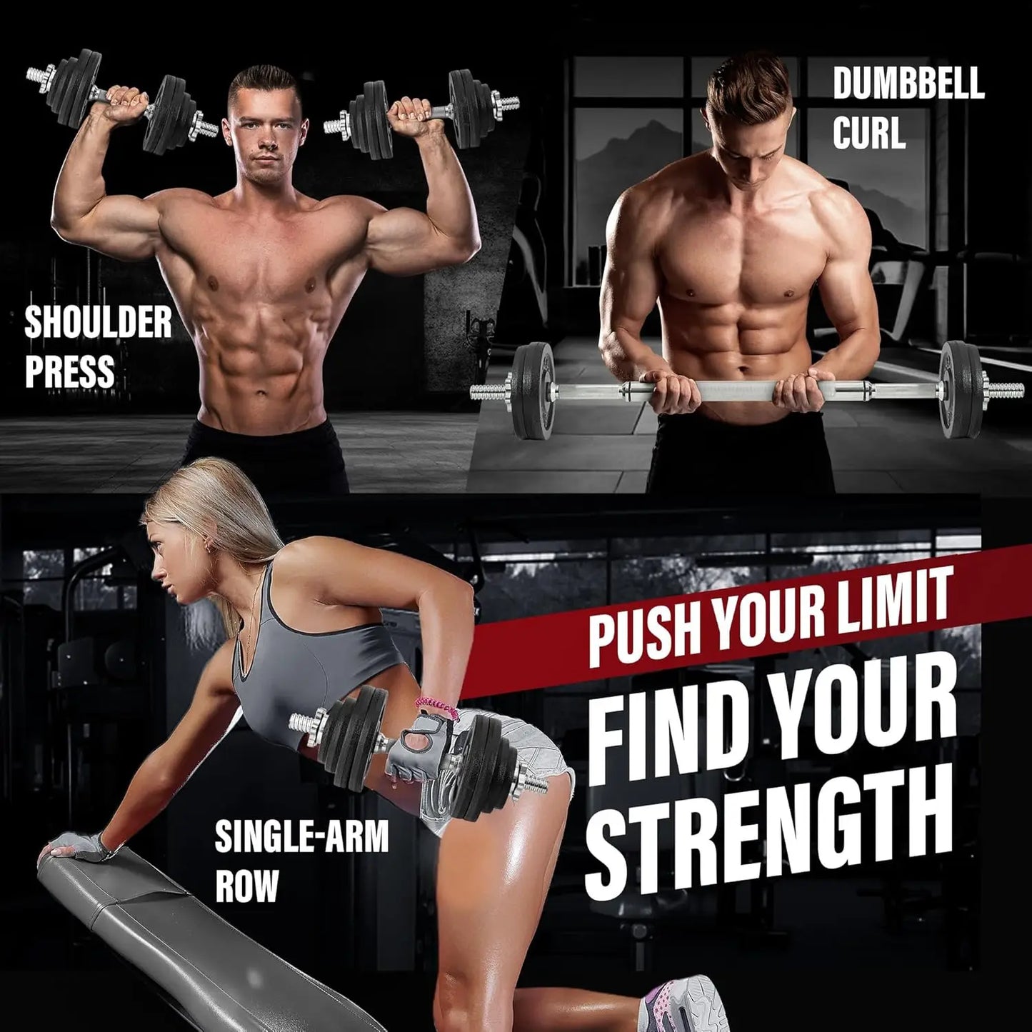 Adjustable Dumbbell 40 To 200 Pounds With Star Lock Collars