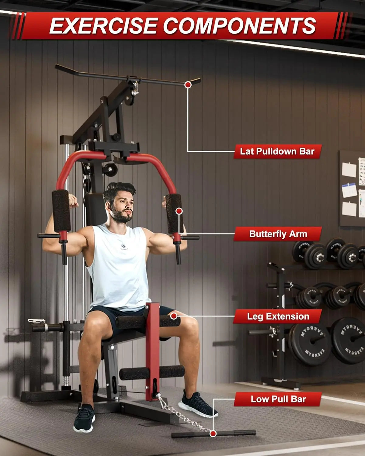 HiMISS Home Gym Machine For Full Body Strength Training System