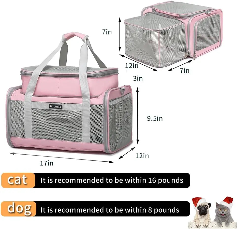 XMSJ Airline Approved Pet Carrier Backpack for Cats and Dogs