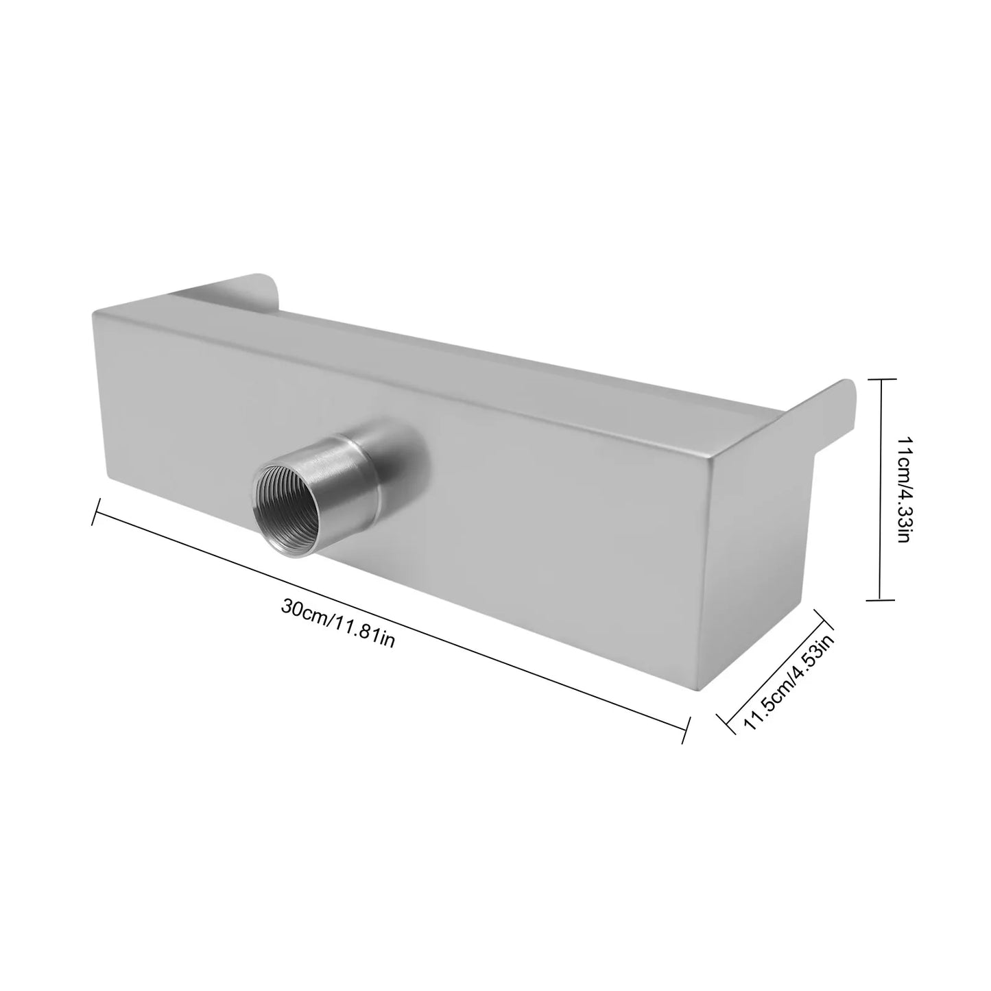 Stainless Steel Pool Fountain Waterfall Spillway Corrosion-Resistant RGB LED