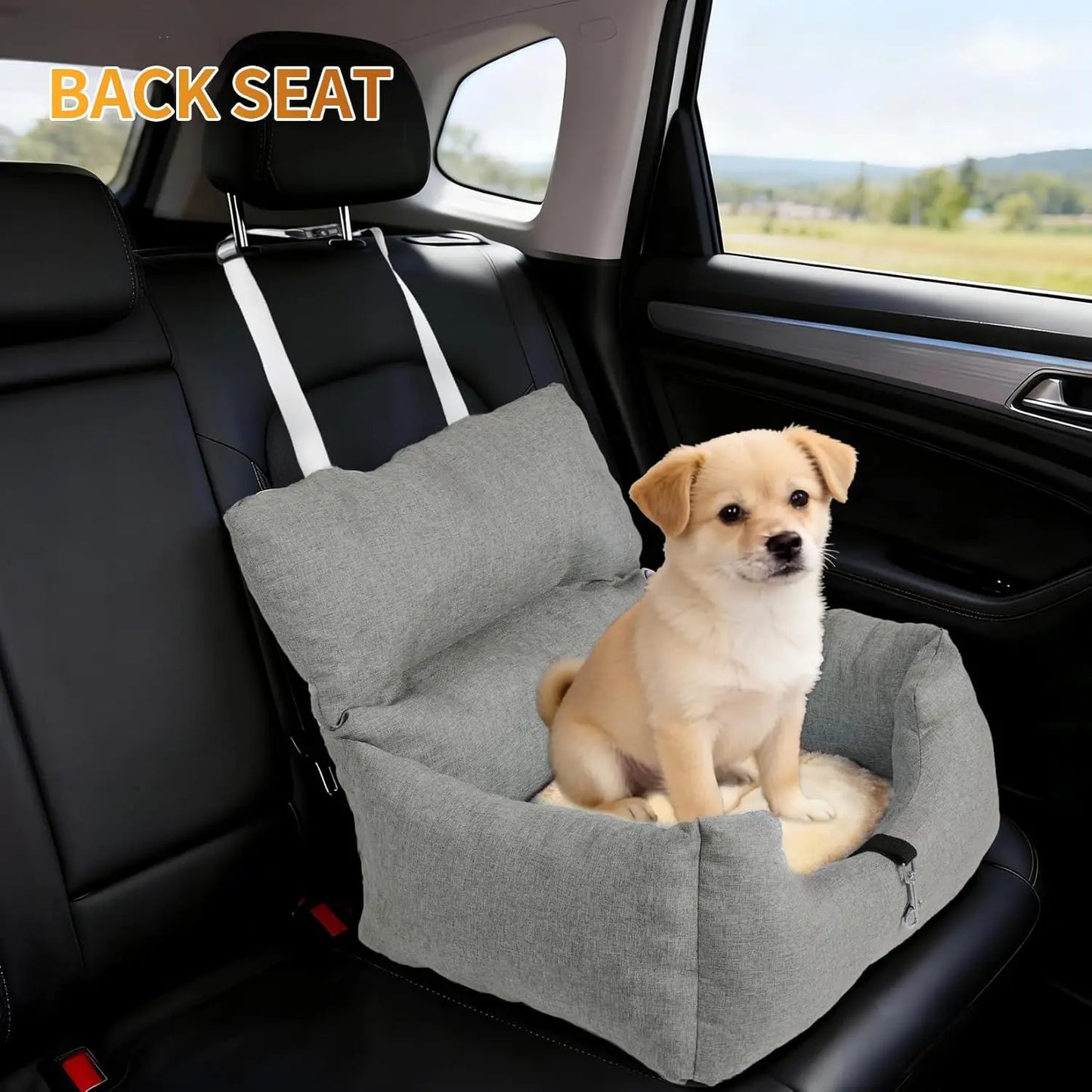 HiMISS Dog Booster Car Seat with Tether for Small Dogs