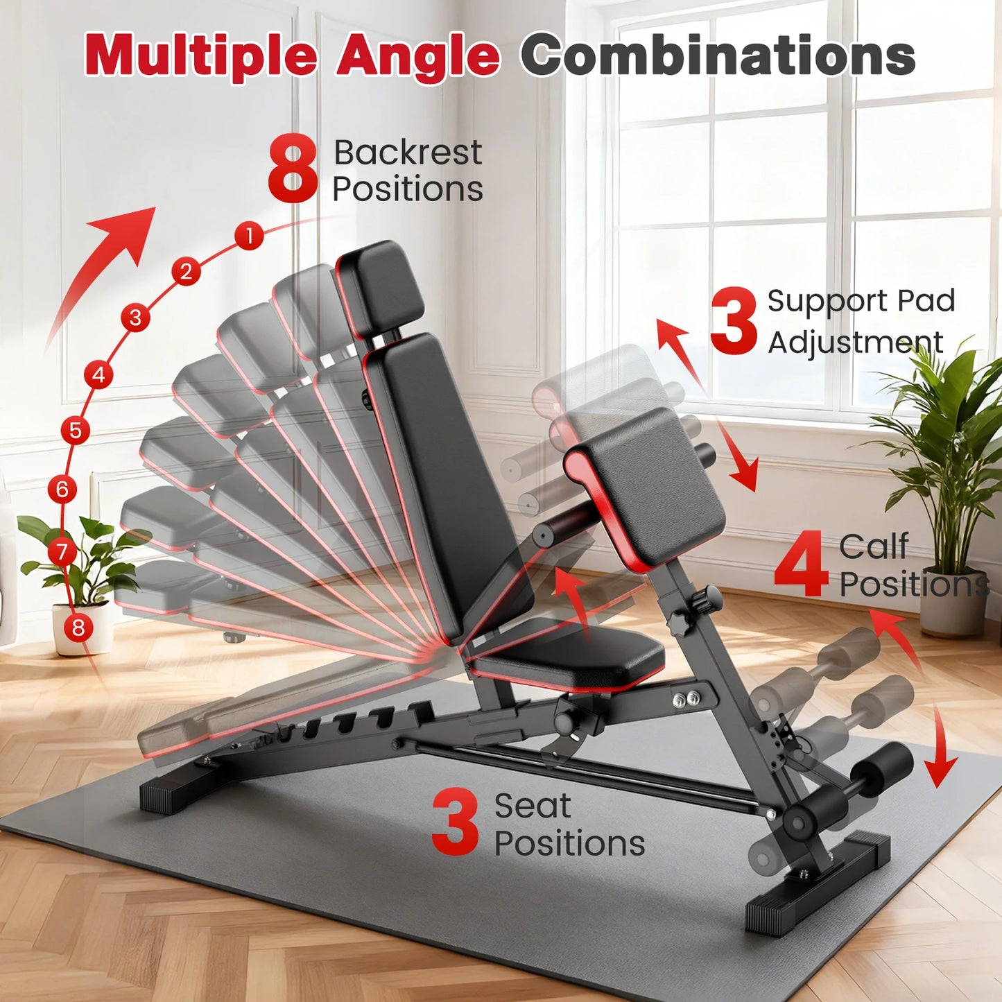 NONE Multifunctional Dumbbell Bench Roman Chair Foldable